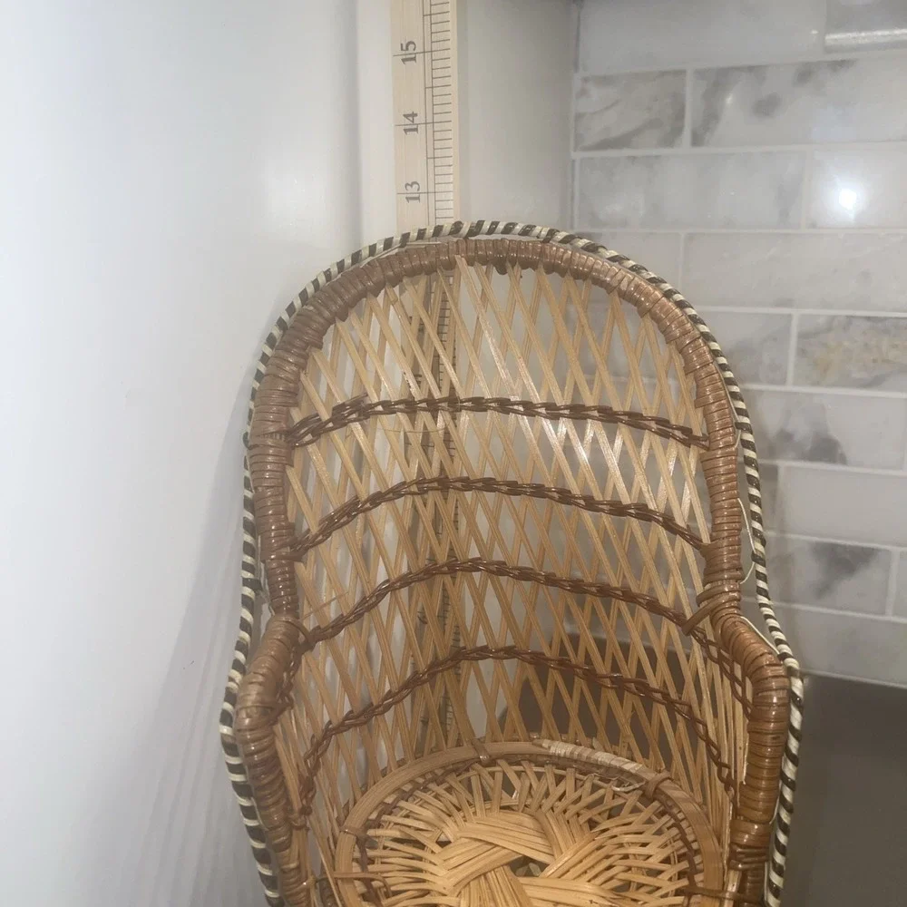 Peacock Fan Back Rattan Chair 12.5